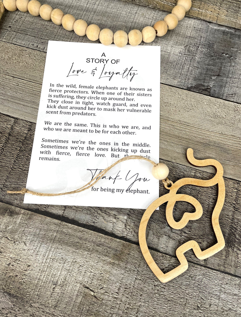 Elephant - Love & Loyalty - Sisterhood - Story Ornaments