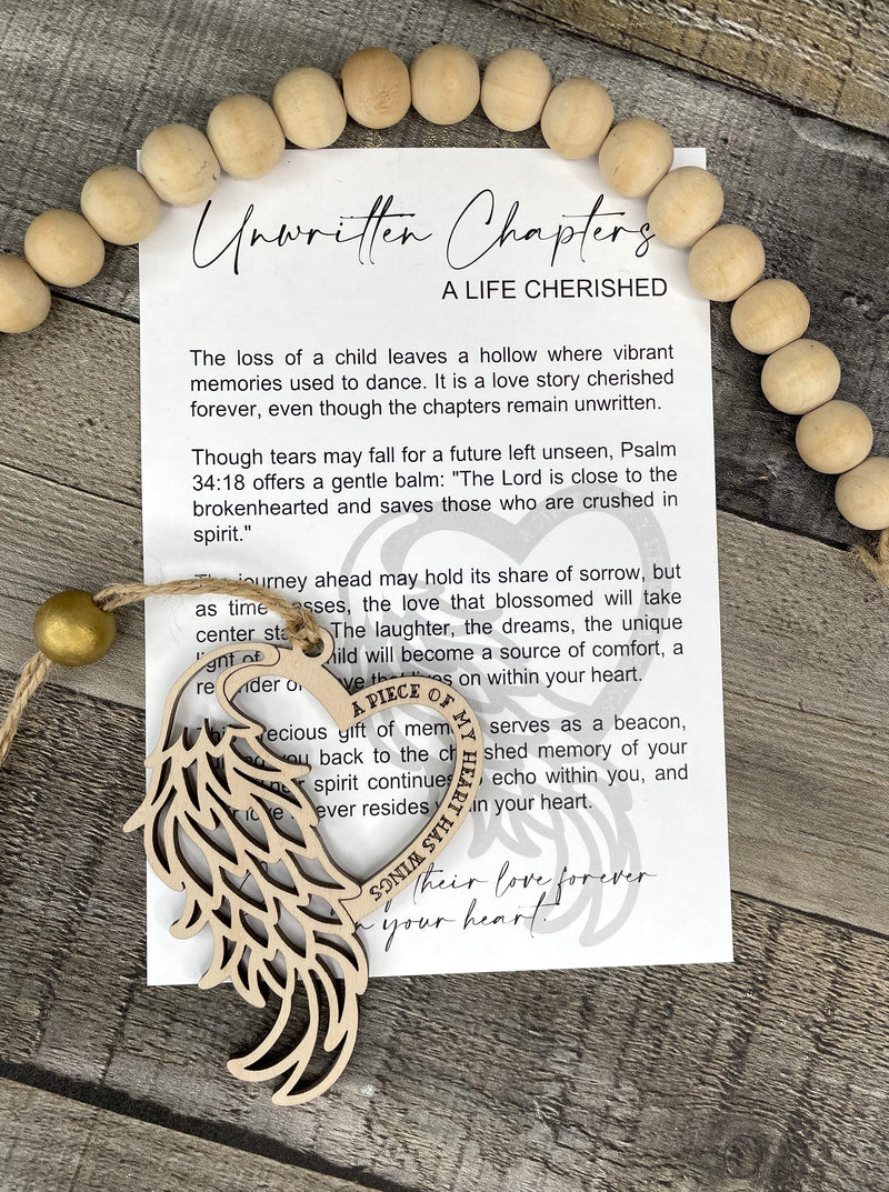 Angel Wing/Heart - Unwritten Chapters - Story Ornaments